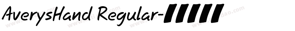 AverysHand Regular字体转换